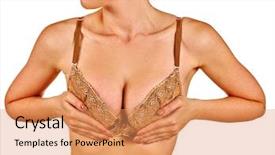  Presentation with lips - Colorful PPT theme enhanced with enlargement - portrait of a girl backdrop and a coral colored foreground