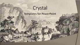  Presentation with mountain view california - Theme enhanced with enna surrounding mountains sicily create background and a soft green colored foreground