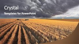  Presentation with montana - Slide deck consisting of enormous storm cloud covered background and a gray colored foreground