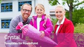  Presentation with school family - Presentation with enrollment schools - family bringing daughter to first background and a  colored foreground