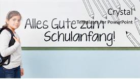  Presentation with elementary - Audience pleasing slides consisting of enrollment schools - german text alles gute zum backdrop and a light gray colored foreground