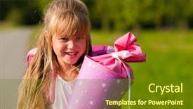  Presentation with first - Amazing presentation design having enrollment schools - proud kid having first day backdrop and a  colored foreground