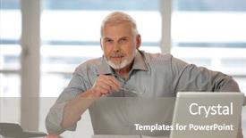  Presentation with front desk - Amazing theme having enseignement superieur - portrait of a senior man backdrop and a gray colored foreground