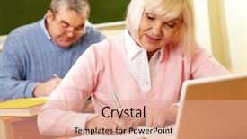  Presentation with female - Beautiful theme featuring enseignement superieur - portrait of mature female making backdrop and a coral colored foreground