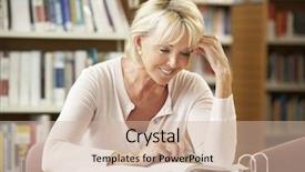  Presentation with library - PPT theme having enseignement superieur - senior student working in library background and a soft green colored foreground