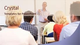  Presentation with teaching the brain in mind - Presentation design featuring enseignement superieur - senior tutor teaching class background and a lemonade colored foreground