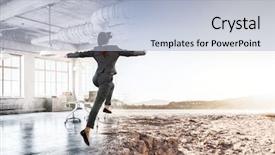  Presentation with mixed reality - Cool new presentation theme with enseignement virtuel - feel virtual reality mixed media backdrop and a light blue colored foreground