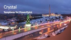  Presentation with monuments - PPT theme consisting of ensemble with monuments obelisk christmas background and a  colored foreground