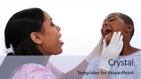  Presentation with arthritis medical examination medicine health - Amazing slides having ent doctor - nurse performing medical examination backdrop and a light blue colored foreground