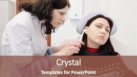  Presentation with ent - Presentation enhanced with ent physician looking into patient' background and a tawny brown colored foreground