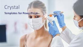  Presentation with ent - Amazing slide deck having ent-specialist-checking-up backdrop and a sky blue colored foreground