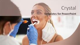  Presentation with ent - Amazing PPT theme having ent-specialist-in-mask-chcecking backdrop and a soft green colored foreground