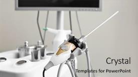  Presentation with ent - Amazing slide set having ent telescope in otolaryngologist's backdrop and a light gray colored foreground