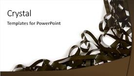  Presentation with cassette - Presentation theme with entangled cassette video tape background background and a white colored foreground