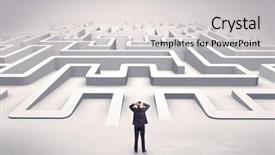  Presentation with ready - Colorful PPT theme enhanced with enter a 3d flat labyrinth backdrop and a light gray colored foreground