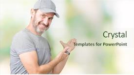  Presentation with sport - Beautiful PPT theme featuring enter smiling natural with open backdrop and a soft green colored foreground