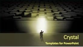  Presentation with ready - Colorful slide set enhanced with enter the dark labyrinth backdrop and a tawny brown colored foreground