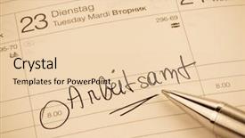  Presentation with office - PPT layouts having entered on a calendar employment background and a  colored foreground