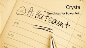  Presentation with seeking - Cool new presentation theme with entered on a calendar employment backdrop and a  colored foreground