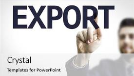  Presentation with export - Cool new presentation with ch - business man pointing to transparent backdrop and a white colored foreground