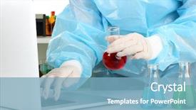  Presentation with data - Cool new slide deck with entering data on laptop computer backdrop and a  colored foreground