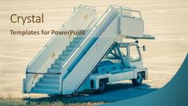  Presentation with airport runway - Slide set consisting of entering on the airport runway background and a lemonade colored foreground