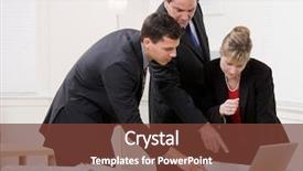  Presentation with overseas workers - Slides consisting of enterprise architecture - architect co-workers collaborating on blueprints background and a tawny brown colored foreground