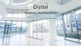  Presentation with architecture futuristic - Theme consisting of enterprise architecture - futuristic modern office building interior background and a  colored foreground