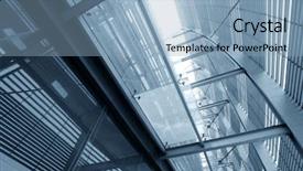  Presentation with architecture glass - Colorful slide deck enhanced with enterprise architecture - modern glass silhouettes of skyscrapers backdrop and a  colored foreground