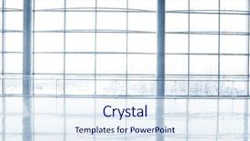  Presentation with modern building - Presentation theme enhanced with enterprise architecture - modern office building hall interior background and a sky blue colored foreground