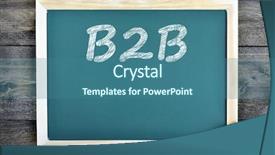  Presentation with chalk board - PPT layouts having enterprise green - b2b text on school board background and a  colored foreground