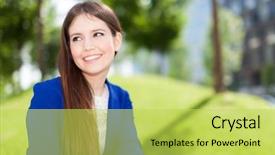  Presentation with dancer music outdoor - Audience pleasing presentation theme consisting of enterprise green - beautiful woman portrait outdoor backdrop and a yellow colored foreground