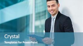  Presentation with outdoor worker safety - Amazing PPT layouts having enterprise green - handsome smiling businessman portrait outdoor backdrop and a teal colored foreground