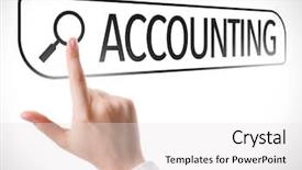  Presentation with accounting - Cool new PPT theme with enterprise resource planning - accounting written in search bar backdrop and a white colored foreground