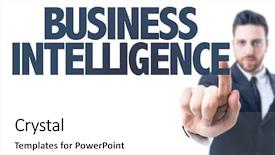  Presentation with enterprise resource planning - Slide set consisting of enterprise resource planning - business man pointing the text background and a white colored foreground