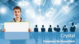  Presentation with concept - Presentation theme with enterprise resource planning - hr concept business man choosing background and a teal colored foreground