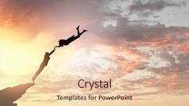  Presentation with young business people - PPT layouts consisting of enterprise risk management - two young business people flying background and a  colored foreground