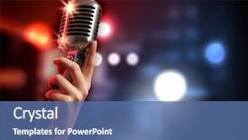  Presentation with entertainment - Audience pleasing PPT layouts consisting of entertainment - female hand holding a single backdrop and a ocean colored foreground