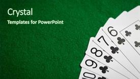  Presentation with hazard - Colorful presentation design enhanced with entertainment concept - straight flush backdrop and a forest green colored foreground