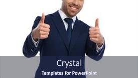  Presentation with navy blue - Audience pleasing slide deck consisting of enthusiastic-young-man-in-navy backdrop and a navy blue colored foreground