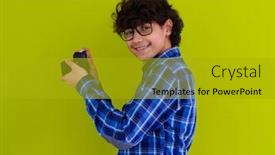  Presentation with teen - Beautiful PPT layouts featuring enthusuast-arab-teen-photographer backdrop and a gold colored foreground