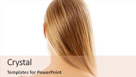  Presentation with real woman hair texture human - Cool new presentation with enticing - blonde woman with healthy hair backdrop and a  colored foreground