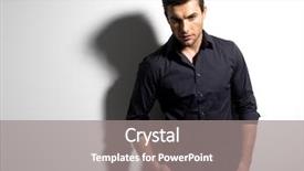  Presentation with black man fashion - Amazing PPT theme having enticing - fashion portrait of young man backdrop and a gray colored foreground