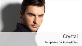  Presentation with black man fashion - Cool new presentation theme with enticing - fashion portrait of young man backdrop and a  colored foreground