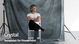  Presentation with mens fashion portrait - Audience pleasing slide set consisting of enticing - fashion portrait of young man backdrop and a  colored foreground