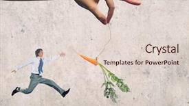  Presentation with funny - Presentation theme featuring enticing - funny image of businessman chased background and a  colored foreground