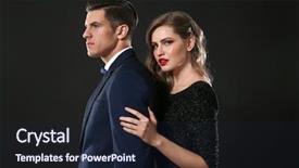  Presentation with sexy - Audience pleasing presentation design consisting of enticing - sexy woman and businessman backdrop and a  colored foreground