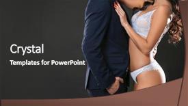  Presentation with woman in labor - Presentation theme consisting of enticing - sexy woman in underwear background and a dark gray colored foreground