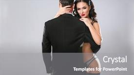  Presentation with sexy - Slides consisting of enticing - sexy woman in underwear background and a gray colored foreground