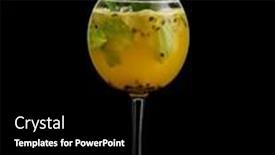  Presentation with fruit cocktail - Theme consisting of enticing-cocktail-blending-martini background and a black colored foreground